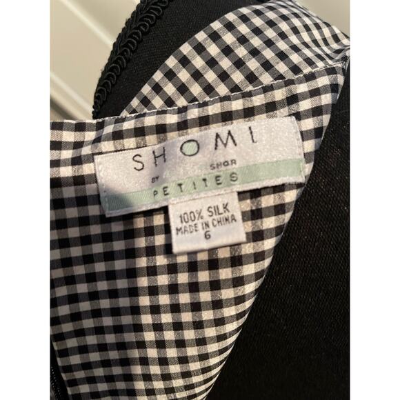 Shomi Silk Gingham Dress Size 6 Zipper Closure Size 6 - Picture 6 of 6